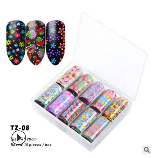 Holographic Nail Art Transfer Foil Sticker Starry AB Paper Wraps Adhesive Decals Nails Decoration Accessories Nail Paper Sticker