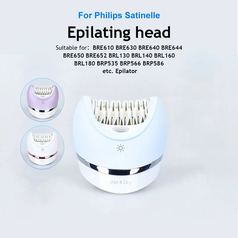 Cabezal de depilaci&oacute;n para Philips, repuesto de depiladora para modelos BRE610, BRE644, BRE650, BRL130, BRL160, BRL170, BRP535, cuchillas de corte originales-1