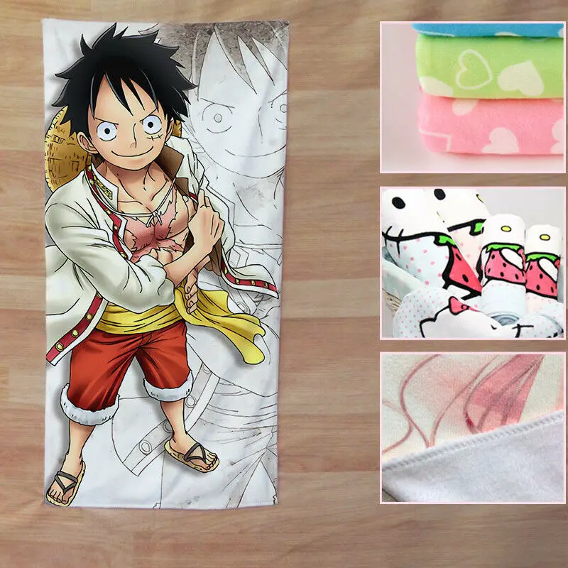 Новый аниме Одна деталь Луффи Ruffy микрофибры душ для ванной лица Манга|Банные