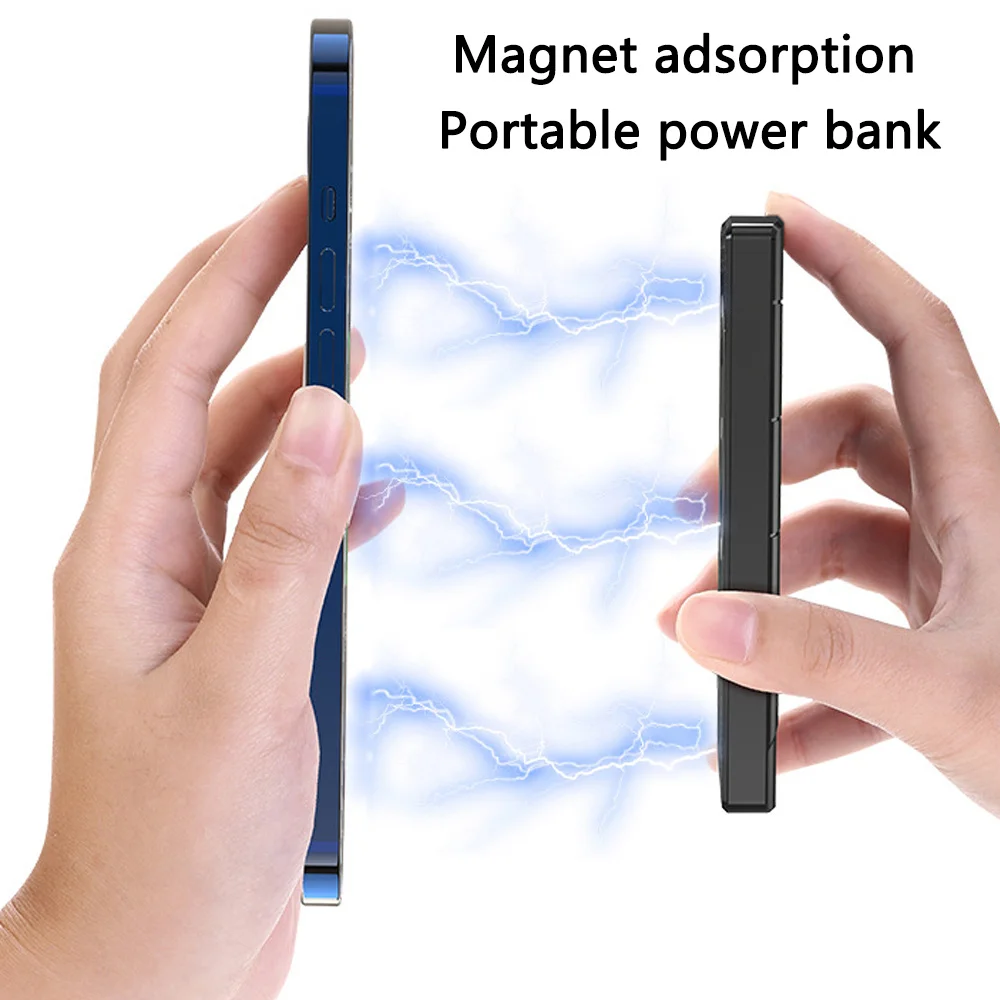 

15W MagSafe Magnetic Wireless Power Bank For iPhone 12 Pro Max PD/QC Fast Charging Magnet External Battery Magsafing PowerBank