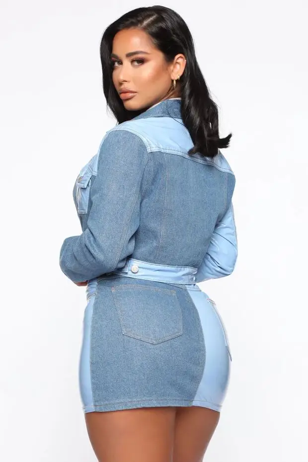 New Autumn Winter Women Set Full Sleeve Coat+mini Skirt Suits Patchwork Fashion Tracksuits Two pieces sets Sportswear GL0739 | Женская