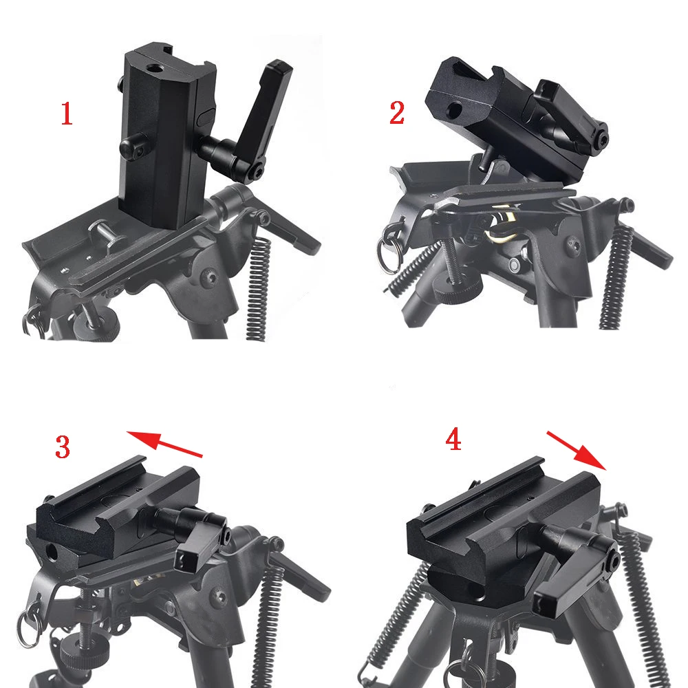 Вращающийся винтовочный бипод один раз адаптер для бипода Харриса с поворотным
