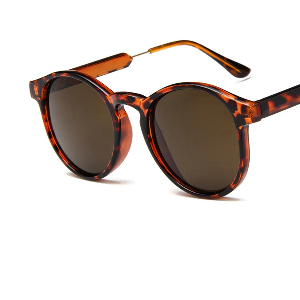 

unisex round sunglasses women 2019 brand designer trending products Leopard transparent circle glasses oculos de sol feminino