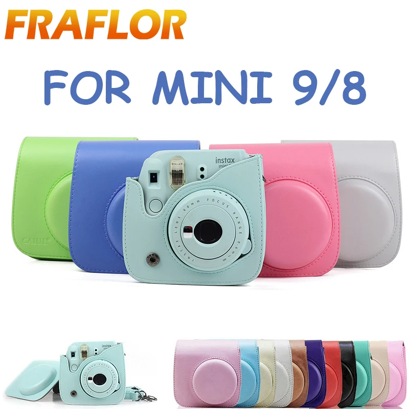 Чехол для камеры Polaroid Fuji Fujifilm Instax Mini 9/8 однотонная Классическая Ретро сумка из