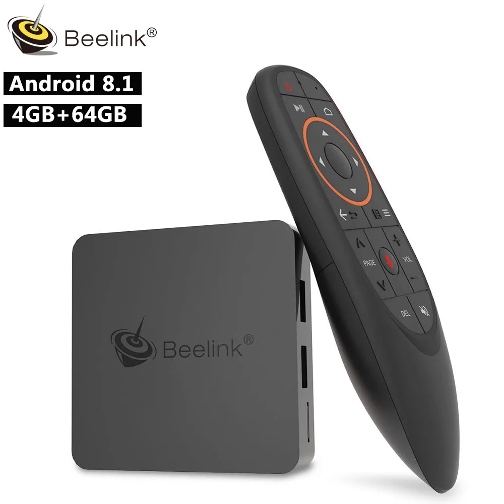 Beelink GTmini смарт ТВ приставка Android 8 1 4K Amlogic S905X2 4 Гб 64 2 4G + 5 8G WiFi 1000 Мбит/с BT4.0 H.265 HDR10