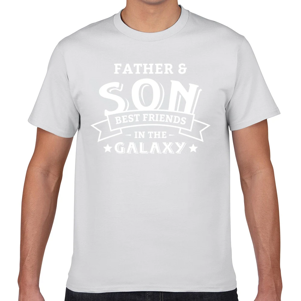 Tops T Shirt Men fathers day father and son best friends Fashion White Custom Male Tshirt | Мужская одежда