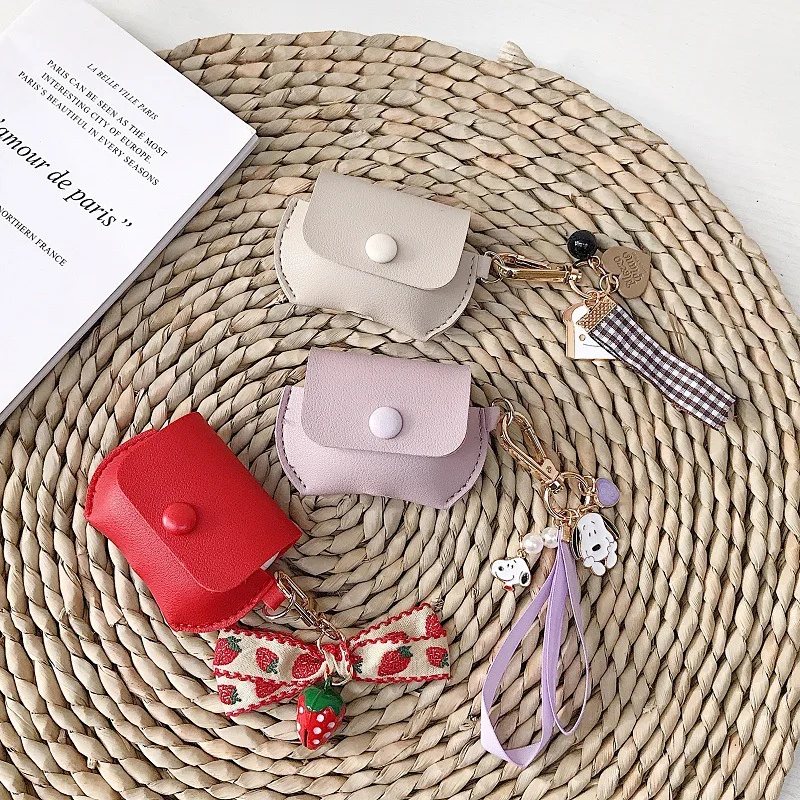 Чехол с клубничным тостом для Airpods Pro Кожаный чехол с Bluetooth для наушников Airpod 1 2 3 милый защитный чехол с брелком