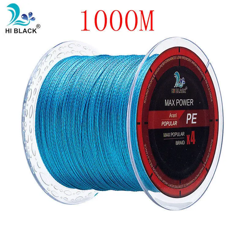 Blue 1000m Новинка m500m1000m 4 нити Япония многофиламентная PE плетеная леска 8 фунтов до 80 фунтов жесткая и прочная леска - Цвет: Blue 1000m