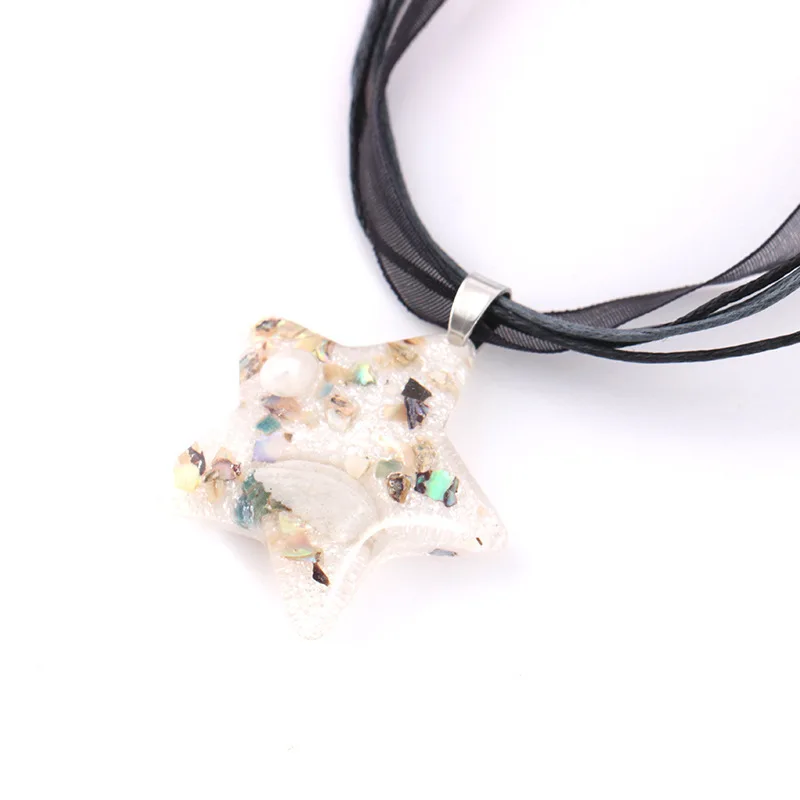 Модное ожерелье BONLAVIE с подвеской в виде ракушек и со звездами для девушек длинная