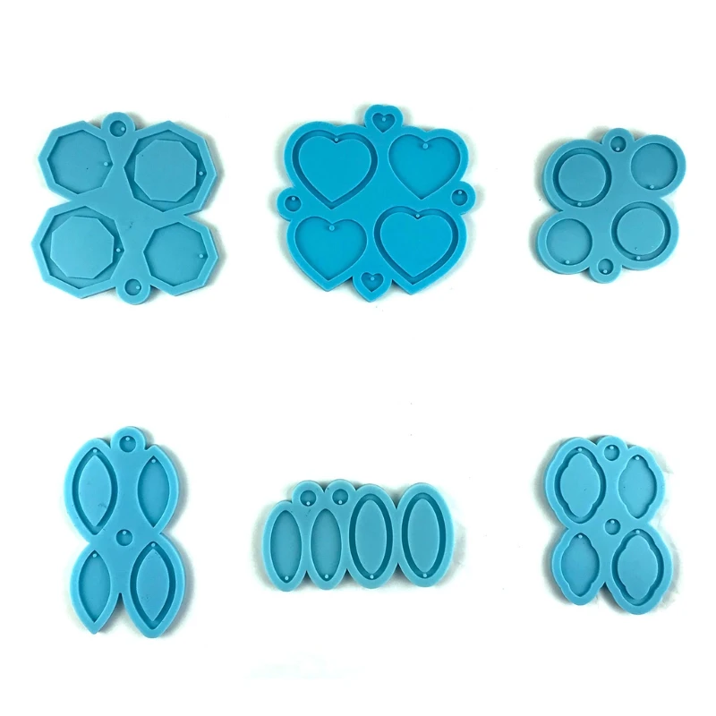 

6 Pieces Pendant Casting Resin Epoxy Molds Jewelry Making Tools