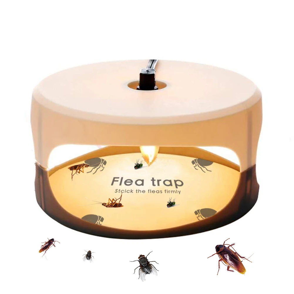

Useful Sticky Dome Flea Trap Lamp Refill Non-Poisonous with 2 Stickers Safe Agriculture Tools Sticky Dome Flea Trap Lamp