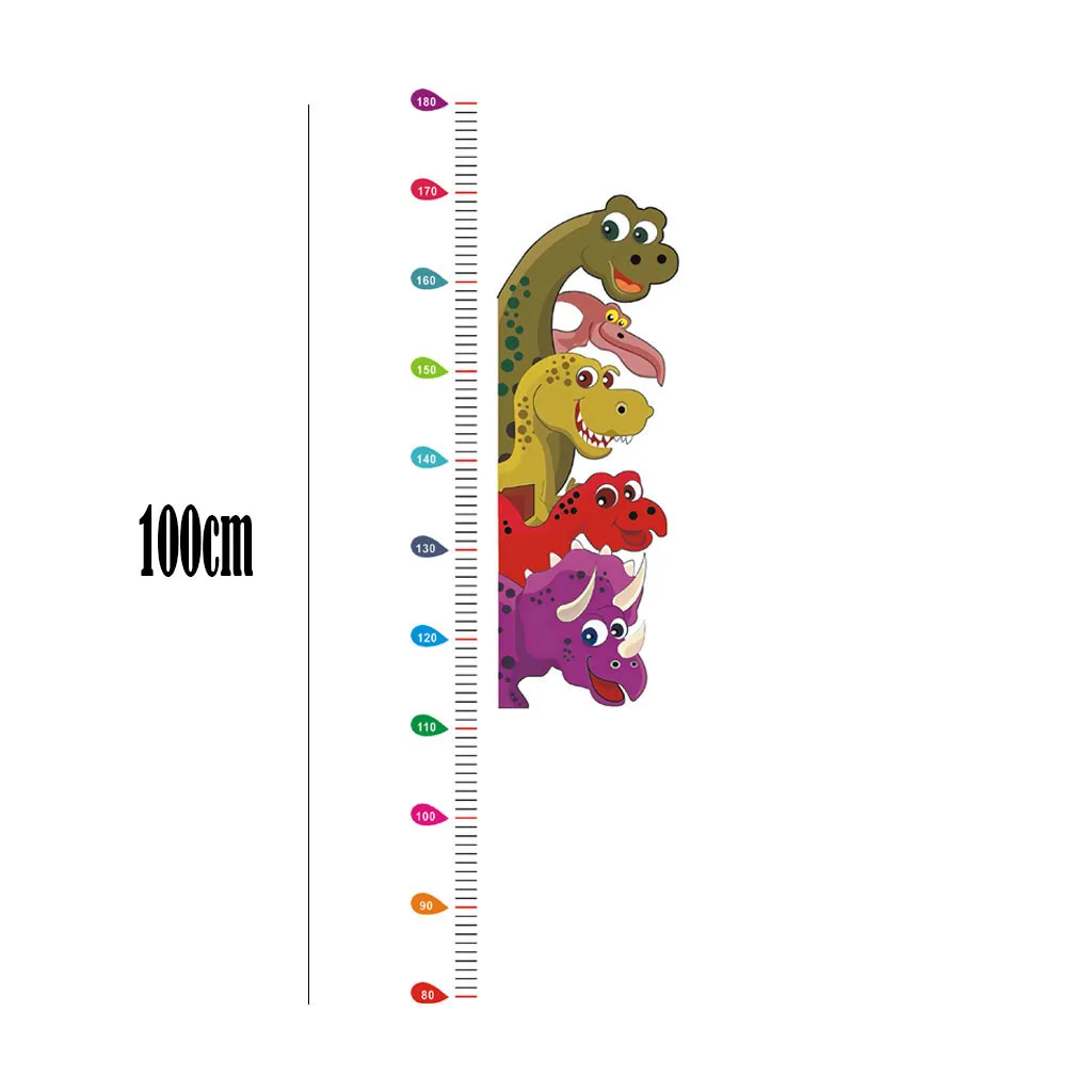 Мультяшные животные милый динозавр высота измерения Настенная Наклейка для