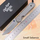 Небольшой складной карманный нож JUFULE Sebenza 21 D2 с титановой ручкой для кемпинга и охоты, инструмент для повседневного использования, обеденный кухонный нож