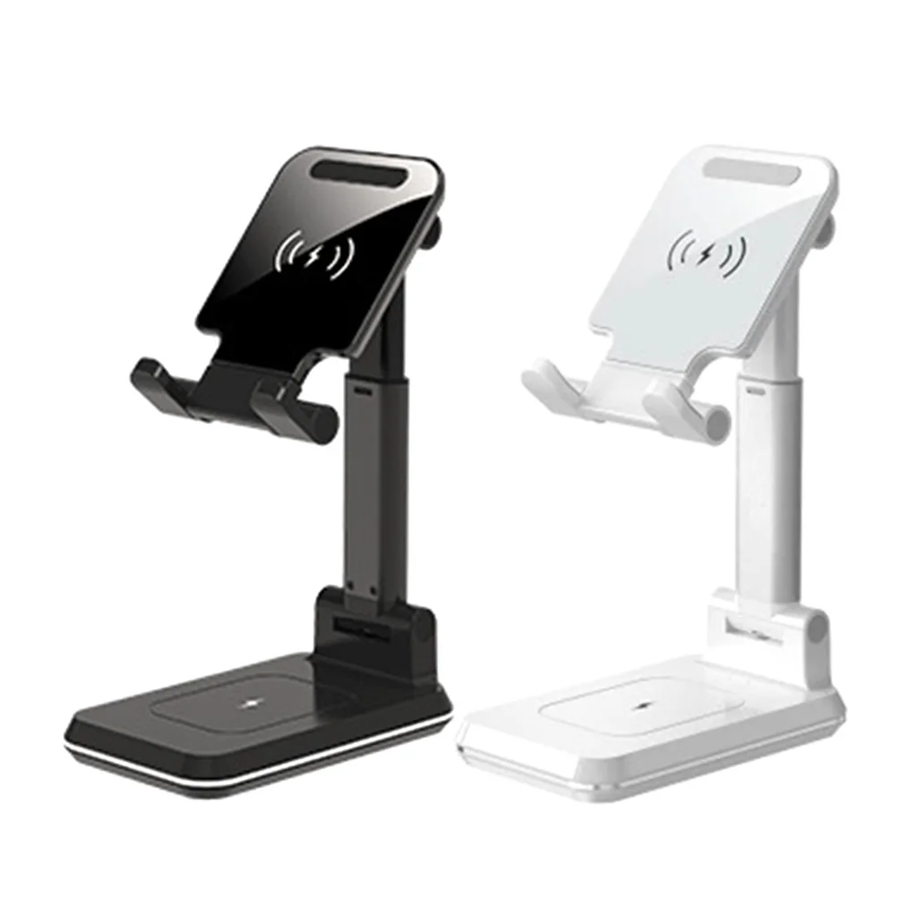 

Беспроводное зарядное устройство 2 в 1, двойная Беспроводная зарядная подставка, регулируемый держатель для телефона 10 Вт, быстрое зарядное ...
