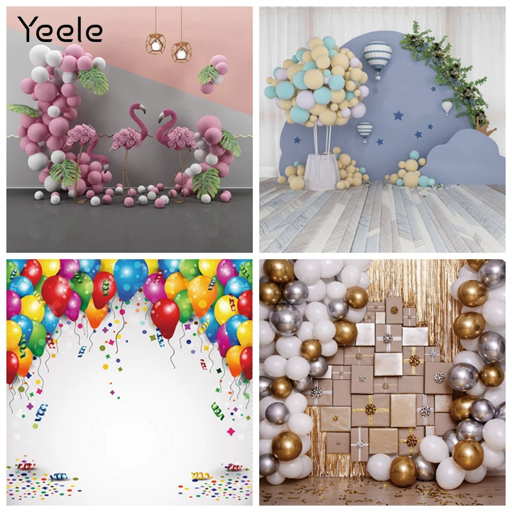 Yeele на день рождения фон для фотосъемки в свадебном стиле с шар виде фламинго