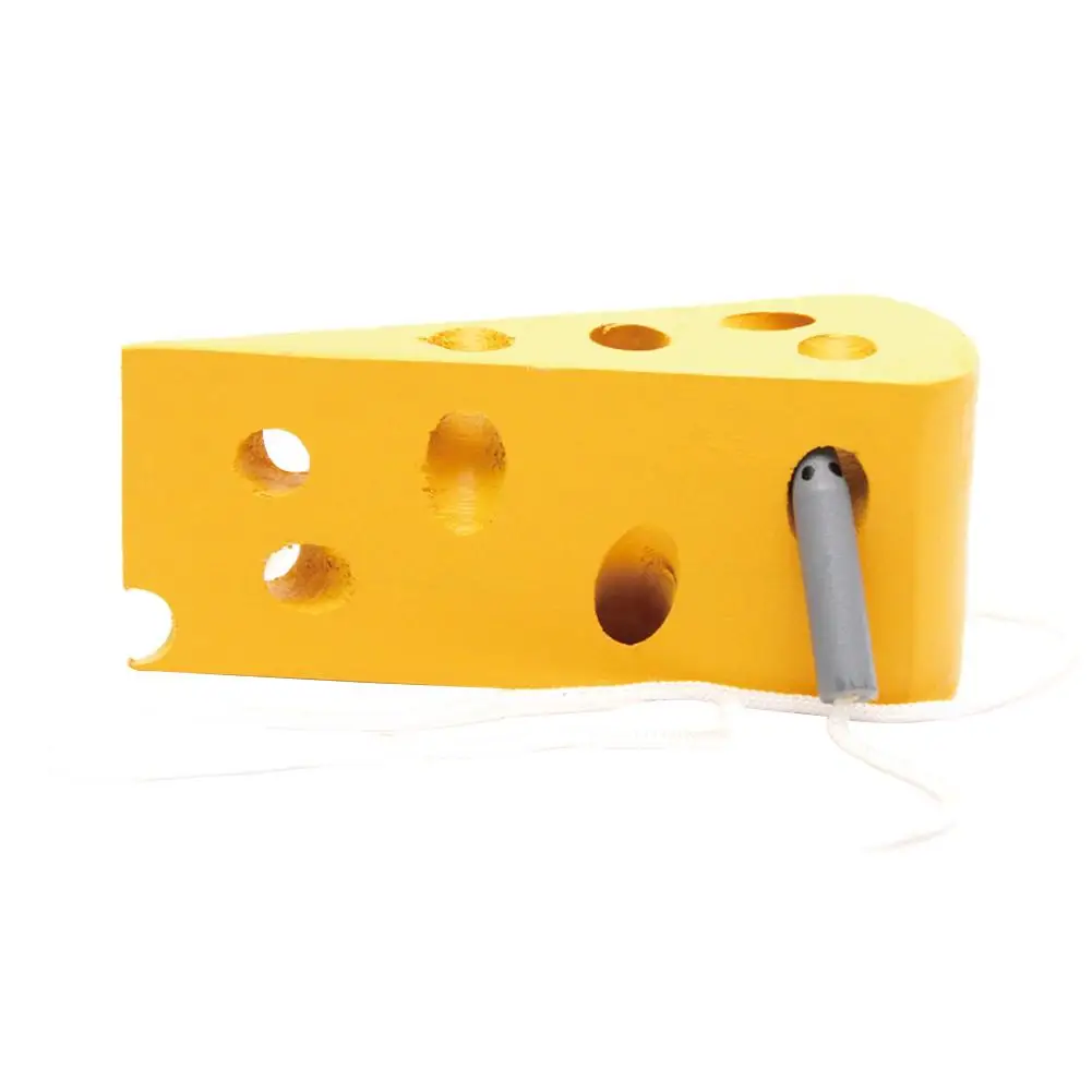 Clearance Early Education Children Series- Lines Game Woodens Lacing Cheese Toys Beneficials Wisdoms Emulate Toys
