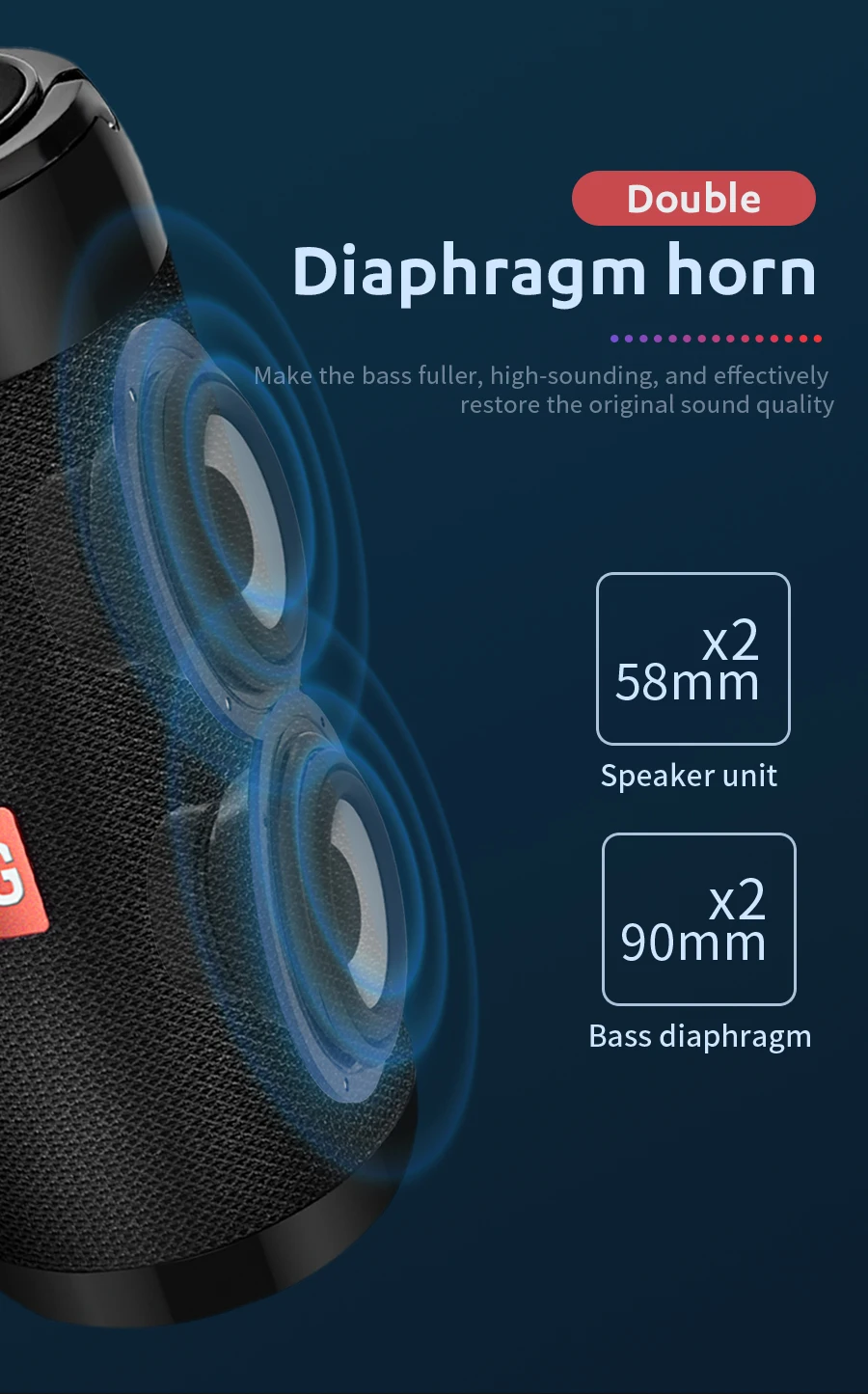 TG113C Bluetooth открытый динамик водонепроницаемый портативный беспроводной Колонка громкий динамик коробка Поддержка TF карта FM радио Aux вход