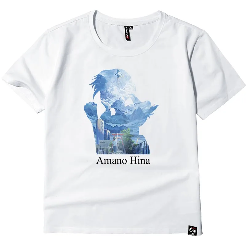 

Summer T shirt Men street style Weathering With You printed t-shirts Lovely cartoon t-shirt men tee shirt tops tee