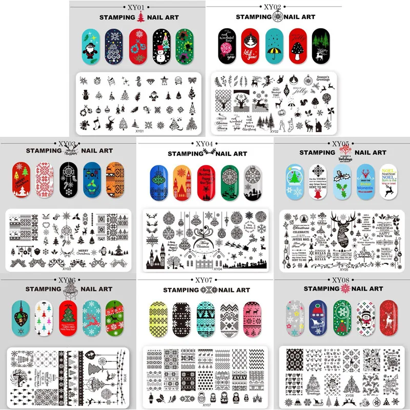 Мраморные пластины для штамповки ногтей с кружевным цветком шаблоны