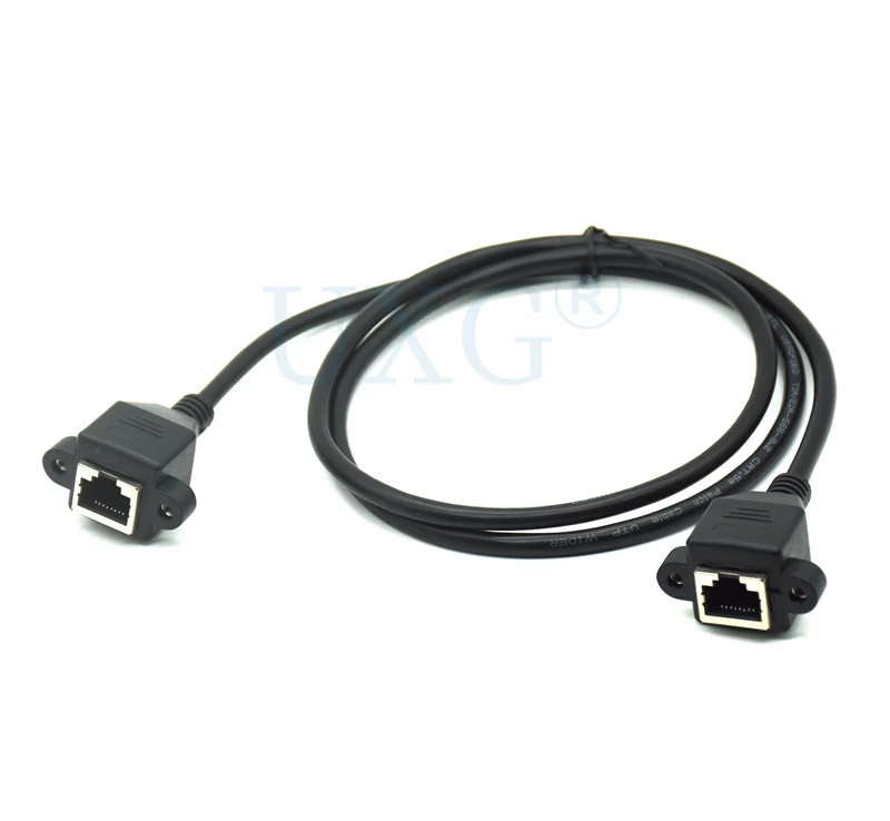 

Cat5e 6e 8Pin RJ45 Female to Female Screw Panel Mount Ethernet LAN Network 8 Pin Extension