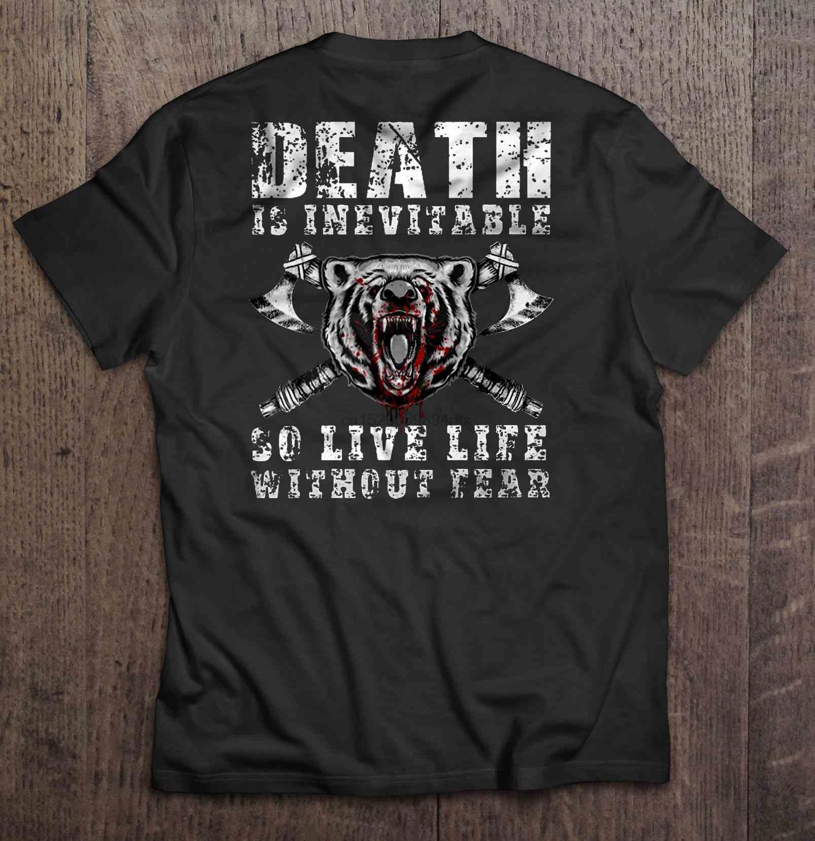 Мужская забавная футболка модная смерти неизбежна так что живи жизнь без боязни