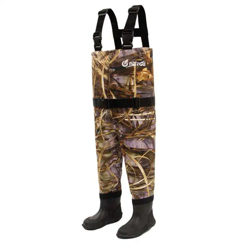 Leaft Camo Для малышей и детей, дышащие непромокаемые кулики с Bootfoot груди куликов, дети, рыбацкие болотные для болотных игр - Цвет: Leaft Camo