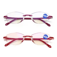 ultralight rimless reading glasses clear lens unisex anti blu ray radiation computer presbyopia readers glasses oculos feminino
