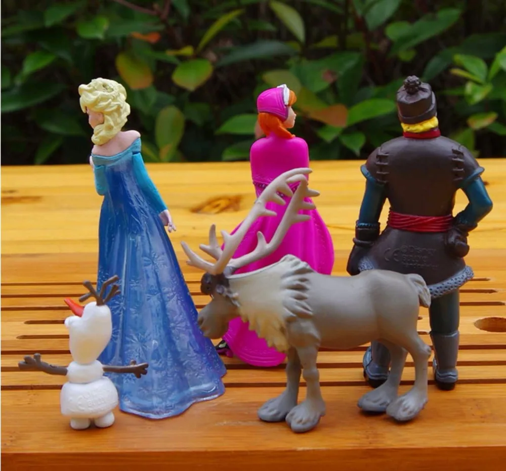 Экшн-фигурки Disney Холодное сердце 5 шт./лот Анна Эльза Кристофф Свен Олаф ПВХ