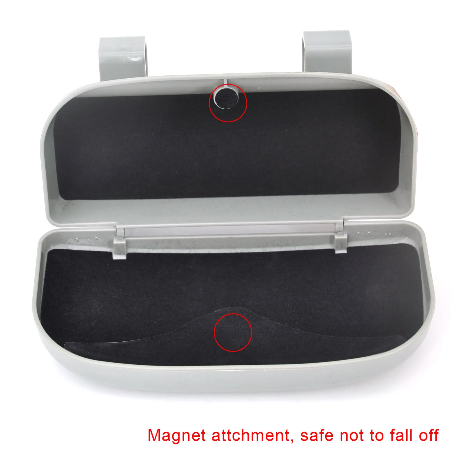 Чехол для автомобильных очков футляр хранения солнцезащитных черный серый