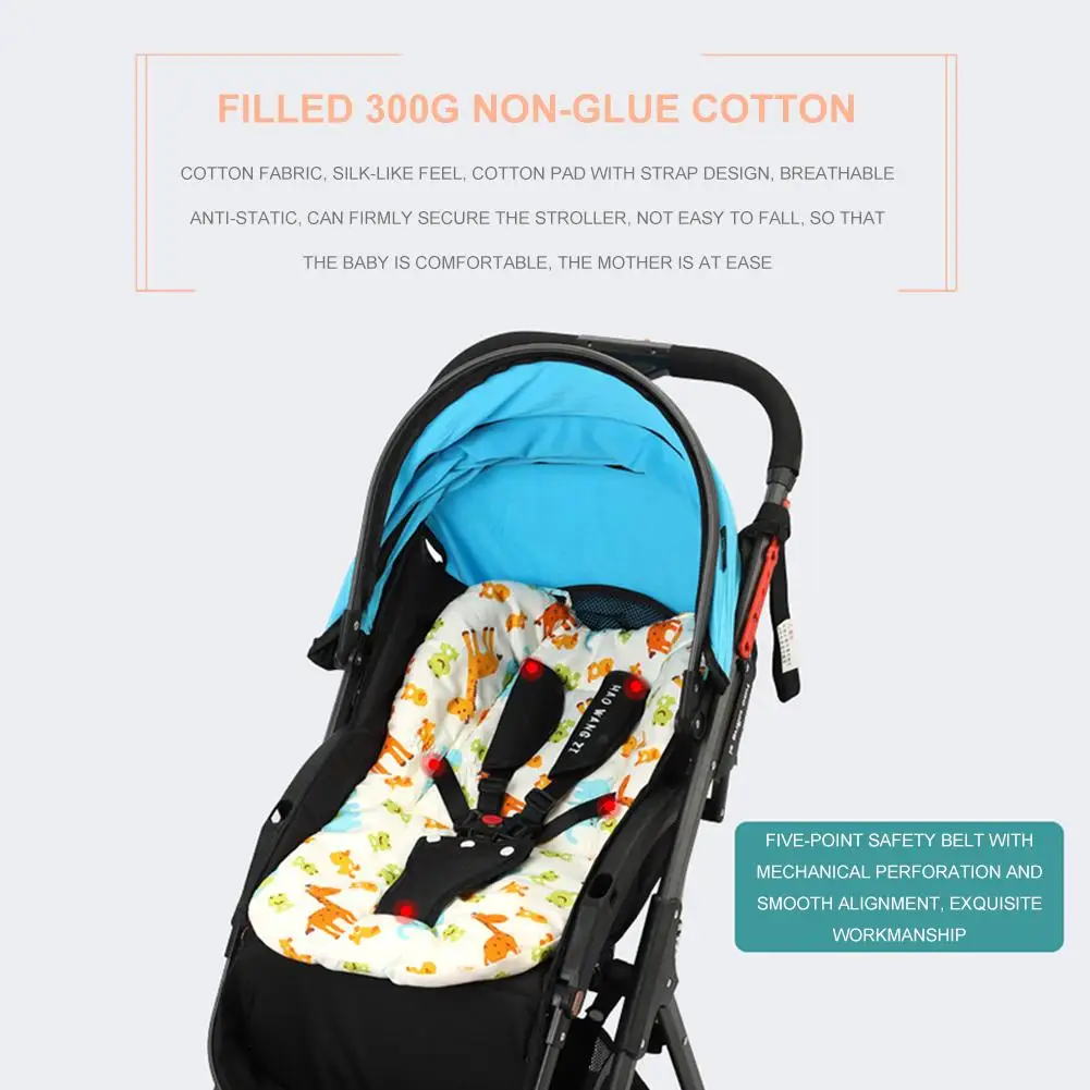

Universal Baby Stroller Seat Cushion Pure Cotton Baby Seat Liner For Newborns Infants Toddlers Buggies