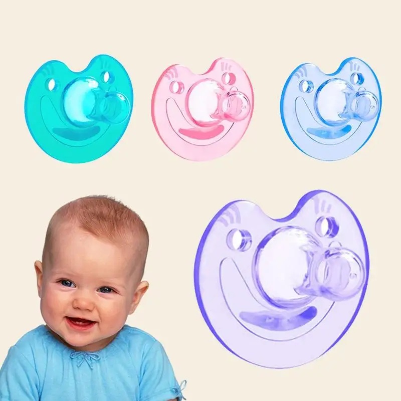 

1pc Cute Baby Soother Pacifier 4x5cm Silicone Baby Infant Toddler G3P9 Kids Food Pacifier Nipple Pacifier Grade Teether Pla K6I5