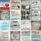 Алмазная 5D картина сделай сам, семейные любовные буквы, круглая Алмазная вышивка с узором, вышивка крестиком, мозаика, украшение для дома, подарок