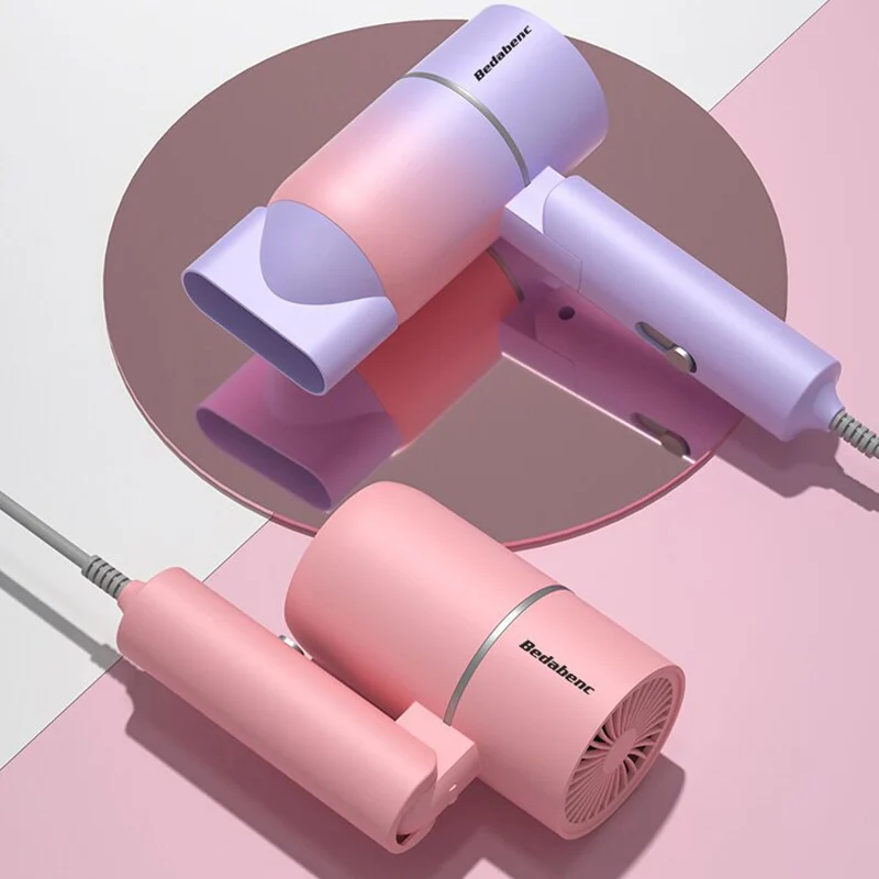 

Складной фен 220 В с сумкой для переноски с горячим воздухом, анион, уход за волосами для дома, мини-фен для путешествий, портативный фен