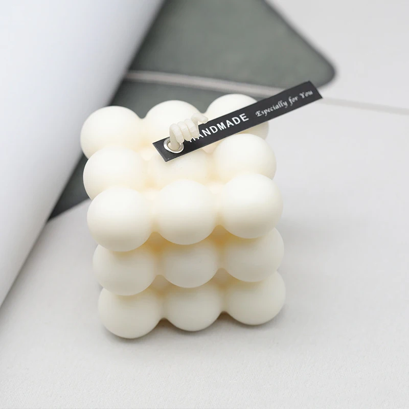 

3d Candles Mould Silicone Mold Mousse Cake Baking Mold Sphere Magic Cube Bubble Mold Hand-made Soy Candles Aroma Wax Soap Molds
