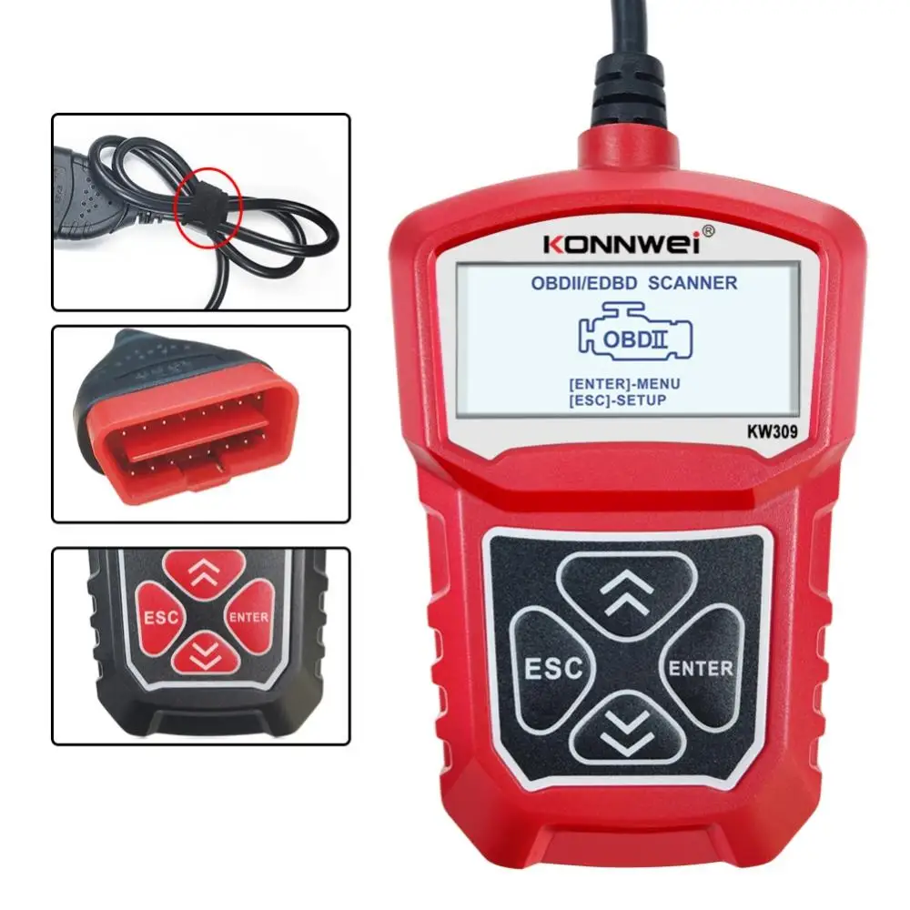 Считыватель кодов KW309 MS309 U480 OBD2/EOBD сканер автомобильный диагностический