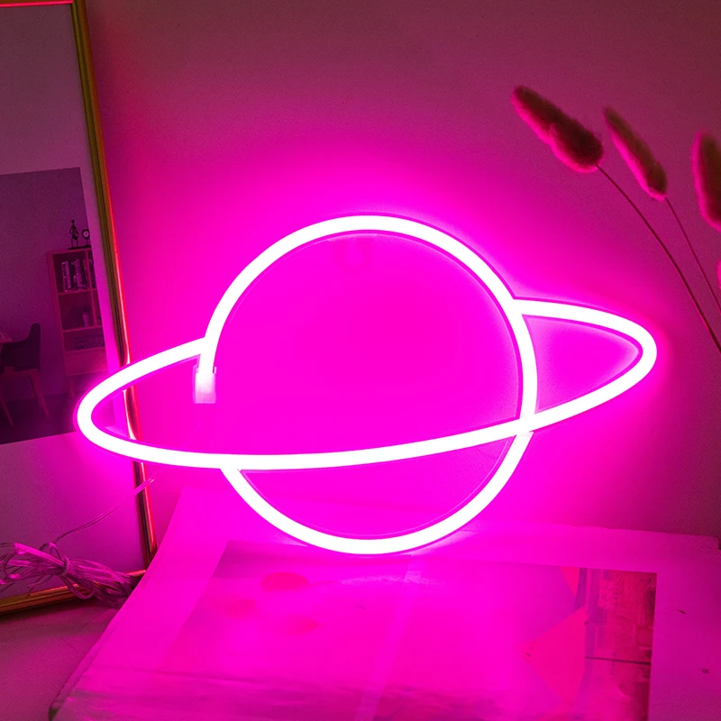 

Planet Neon Signs Special LED Night Light Wall Decor Battery or USB Powered for Home Bedroom Bar sale