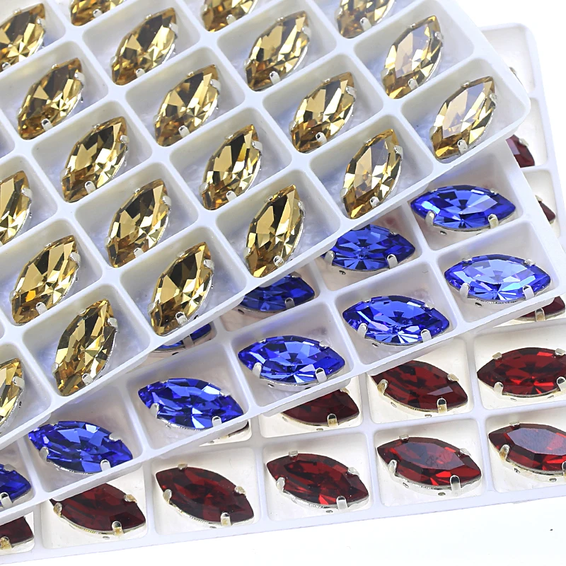 Красочные лошадиный глаз с серебряной оправе в виде когтя головастой формы из