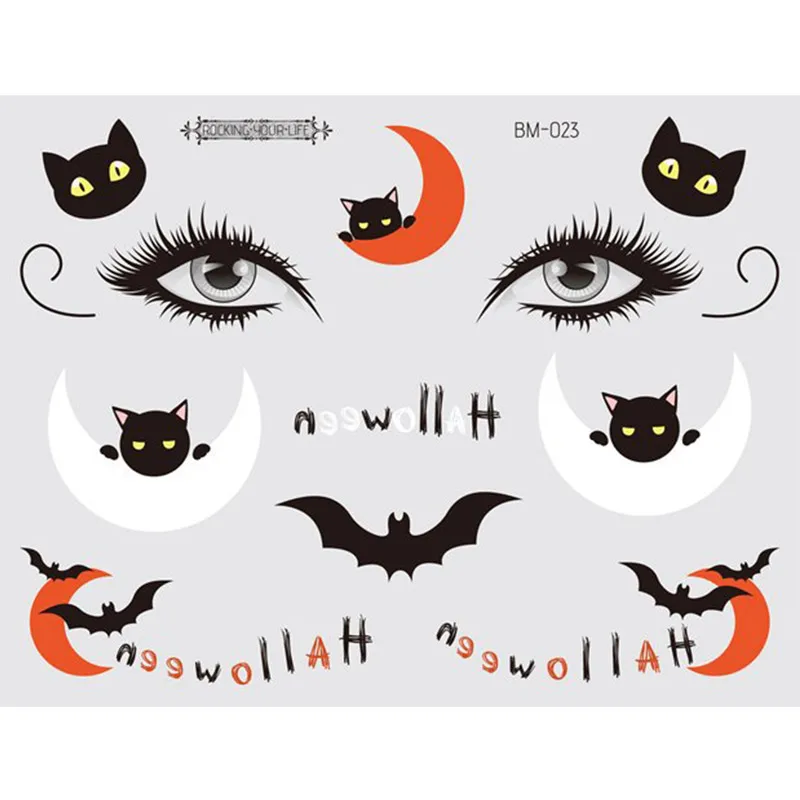 1 шт наклейки для лица Детский костюм хеллоуина паук веб-наклейки временных