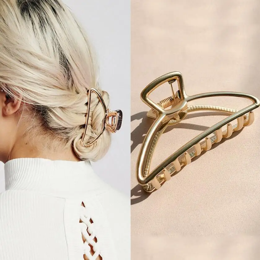 

Металлическая заколка для волос Shark catch, большая женская шпилька для волос