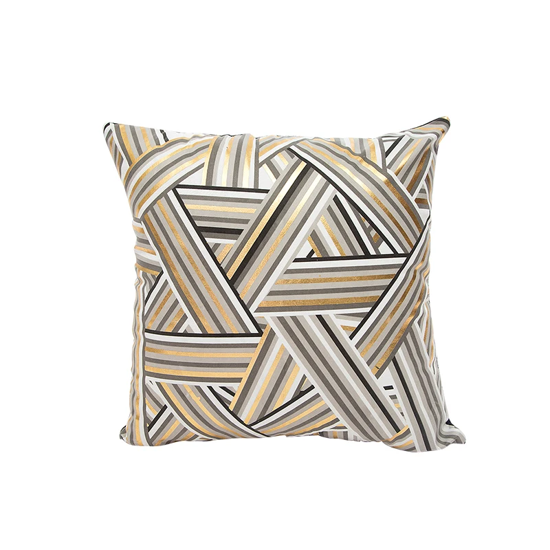 

Винтажная Золотая спинка заднего сиденья 45*45 см в полоску без внутреннего горячего тиснения poduszki dekoracyjne throw Pillow cover X15