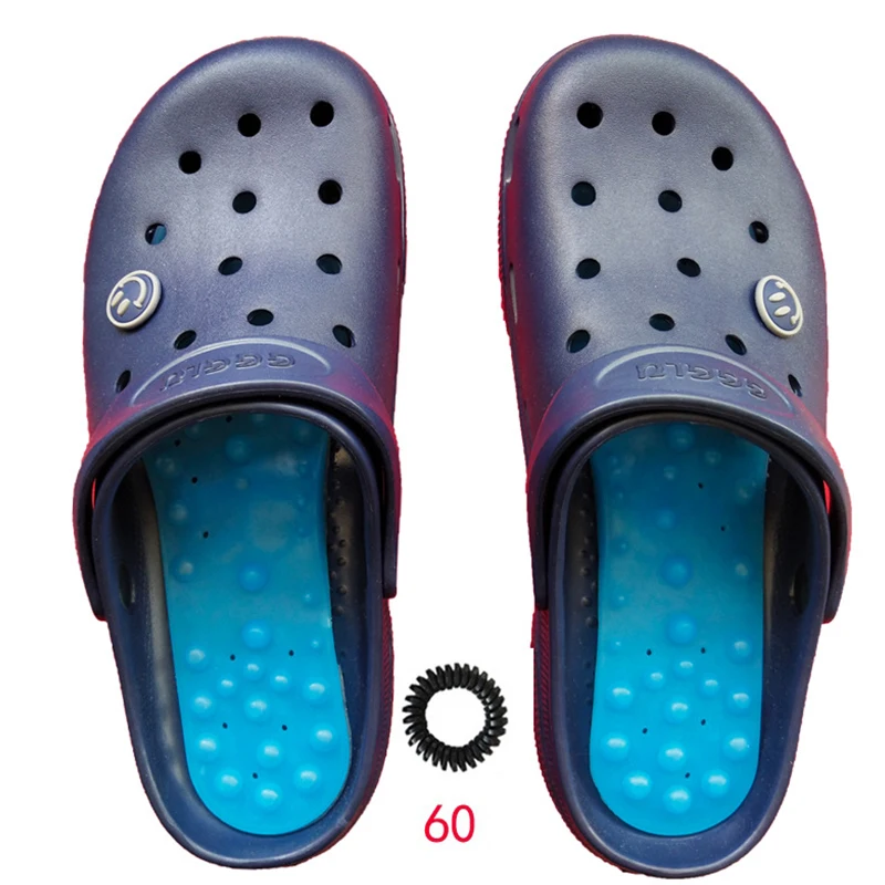 

Garden Slippers Woman Cobblestone Point Massage Slippers Fashion EVA Unisex Beach Bathroom Slippers Couple Soft Shoes