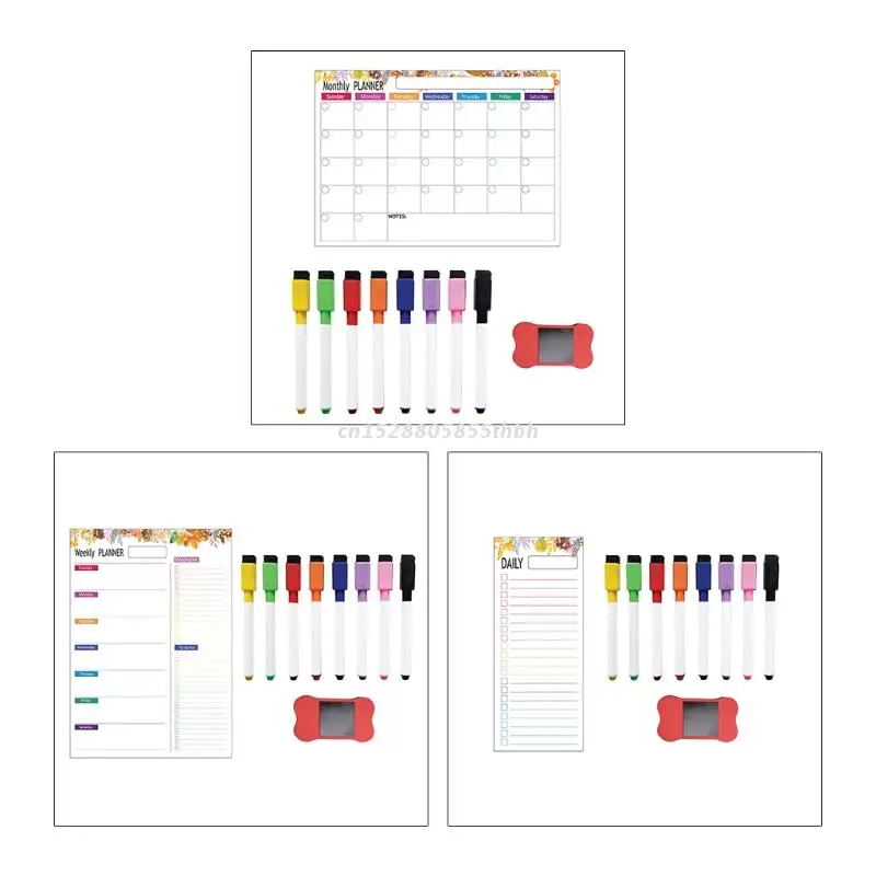 

Magnetic Chalkboard Month Week Calendar Schedule Shopping Grocery Listing Meeting Arrangement Refrigerator Whiteboard