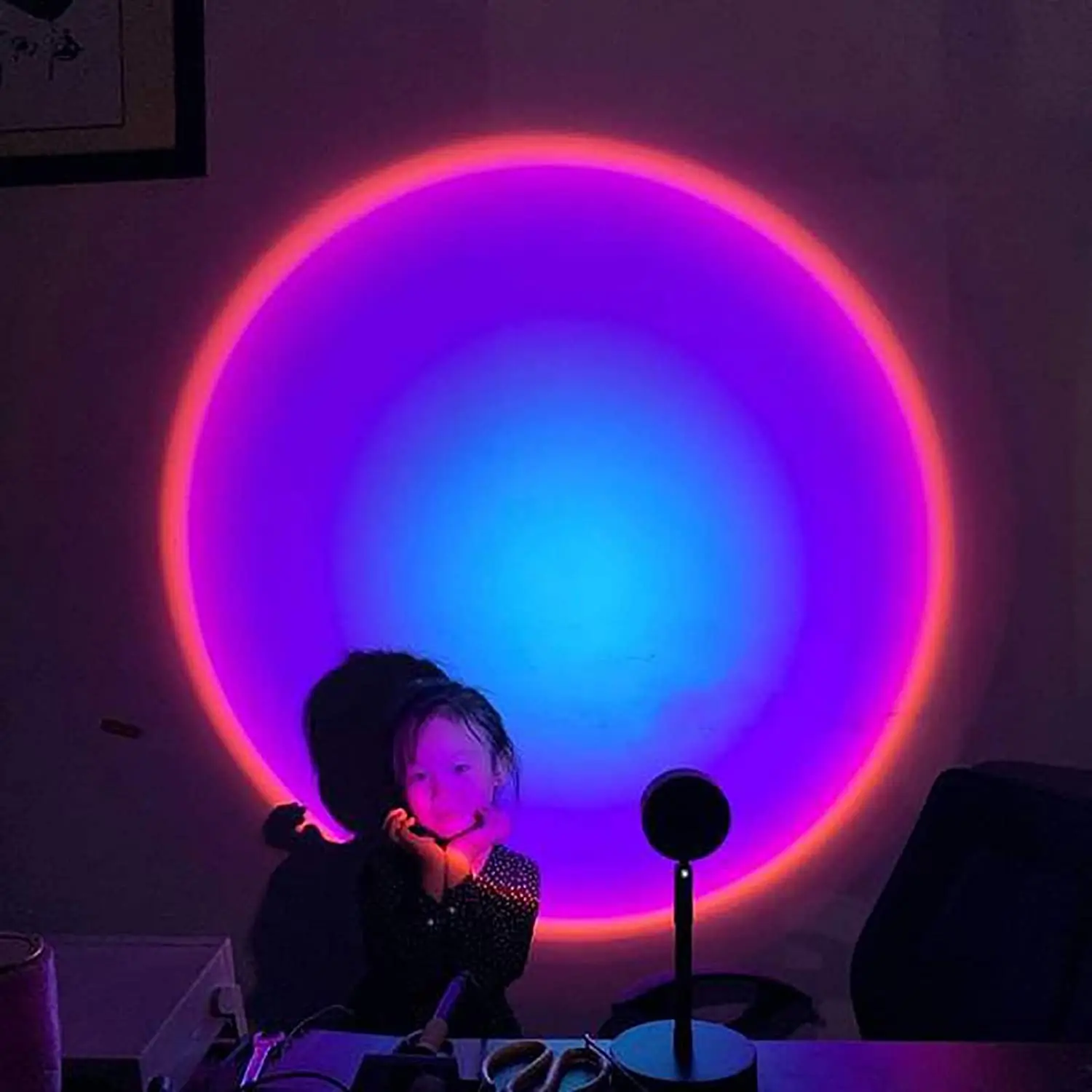 

2021 NEW Rainbow Sunset Projector Lamp Led Night Light Home Shop Background Wall Decoration
