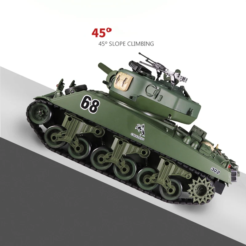 1/20 2 4G RC Танк США Sherman M4A3 15 каналов Тактический основной автомобиль военный боевой