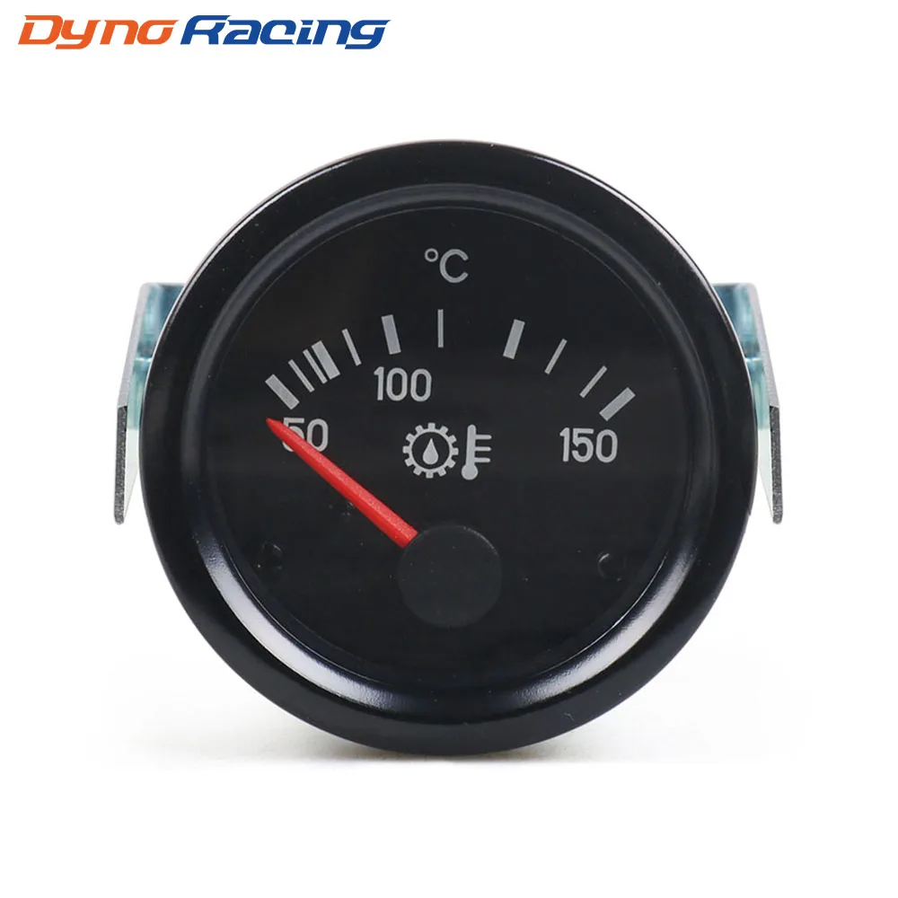 2" 52mm Car Oil Temp Gauge 50-150 Celsius Pointer 12V Oil Temperature Temp Gauge Yellow Light Car Meter Without Sensor