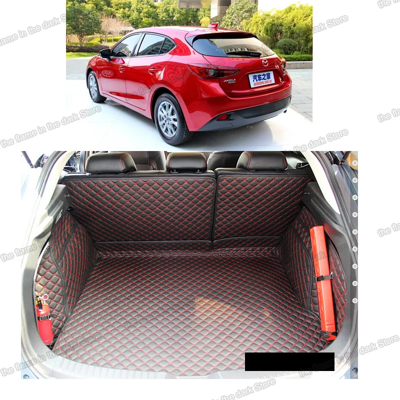Lsrtw2017 кожаный коврик для багажника автомобиля грузового лайнера mazda 3 2014 2015 2016 2017