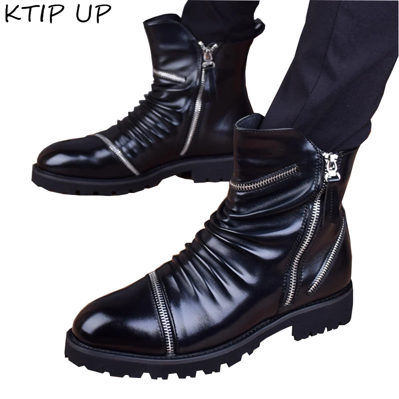 Демисезонные классические ботинки для мужчин повседневная кожаная обувь