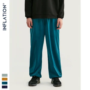 INFLATION 2020 FW мужские спортивные брюки, свободные, комбинезоны, однотонные, мужские спортивные брюки, уличная одежда, фланелевая ткань, мужские брюки 93381W