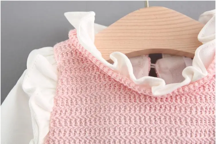 Осеннее Хлопковое платье для малышей Одежда младенцев рубашка девочек топы