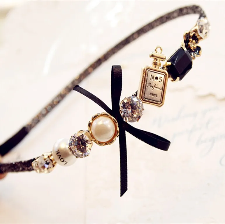 Модный кружевной ободок Стразы в Корейском стиле для женщин и девушек модный